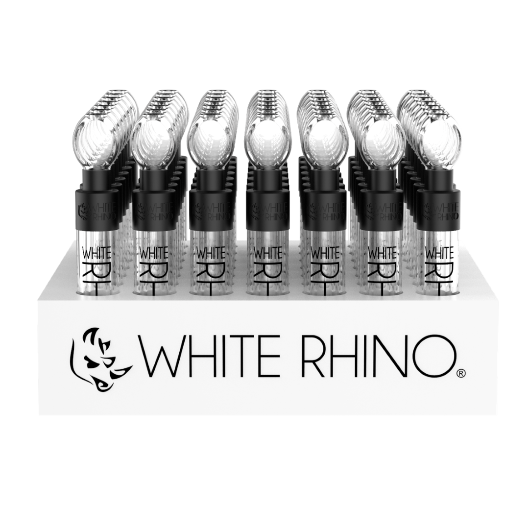 White Rhino Glass Blunt, Reusable Glass Slider Pipe